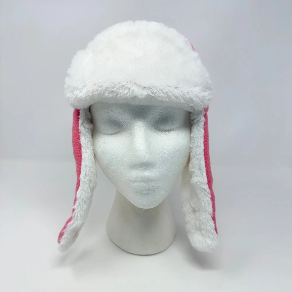 Carhartt Infant / Toddler Trapper Hat‎ Pink Fleece Faux Fur Lined Warm Ear Flap